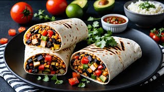 Mexican Veg Burritos Recipe | How To Make Burrito | Homemade Burritos Recipe