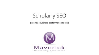 Scholarly SEO  Essential business performance toolkit