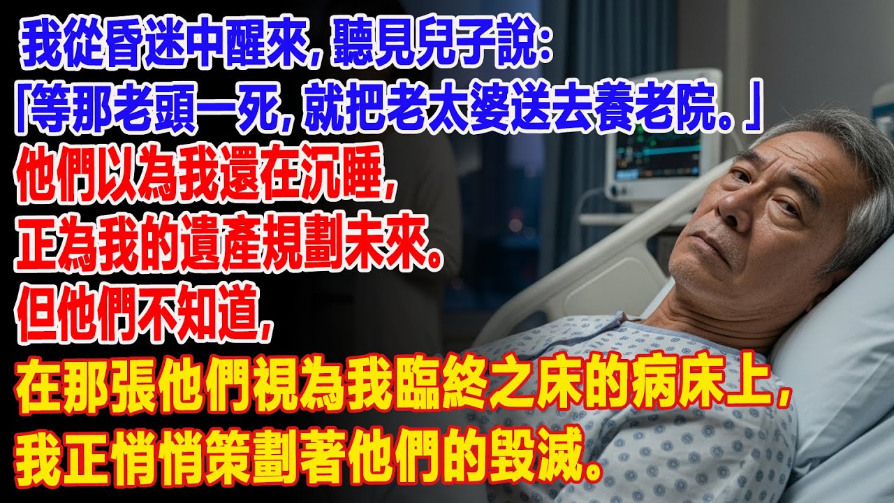 【真實故事】我從昏迷中醒來，聽到我兒子說：“他死了，老女人就會被送進療養院。”我假裝繼續睡著，然後...😴💔 | 父母子女冲突 | 真實故事 | 故事分享 | 情感故事 | 晚年哲理 | 說故事