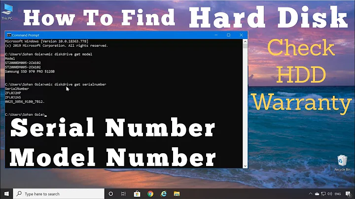 How To Check Hard Disk Serial Number And Model Number in Windows Using CMD | Check HDD Warranty