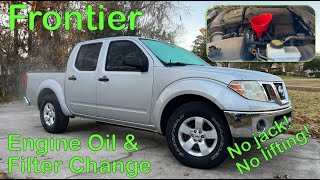 Nissan Frontier Oil Change (2005 - 2019) - No Jack Required!