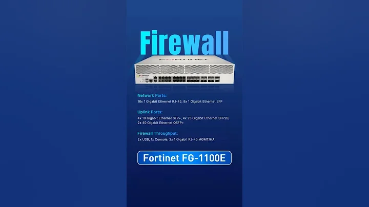 Fortinet FG-1100E Firewall, 2x40GE QSFP+, 4x25GE SFP28, SPU NP6 & CP9 #Fortinet #Firewall #shorts