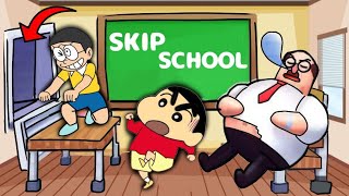 Shinchan And Nobita School Escape 😱