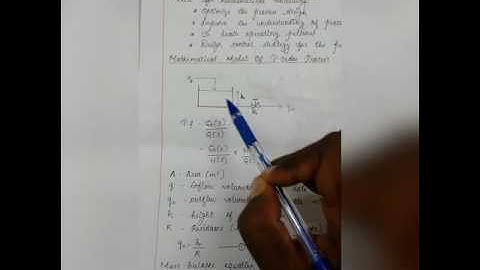 mathematical modelling  of first order liquid level process