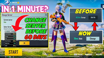 Change Server In PUBG Before 60 Days 🔥 How To Fix Server Lock in PUBG - Solution