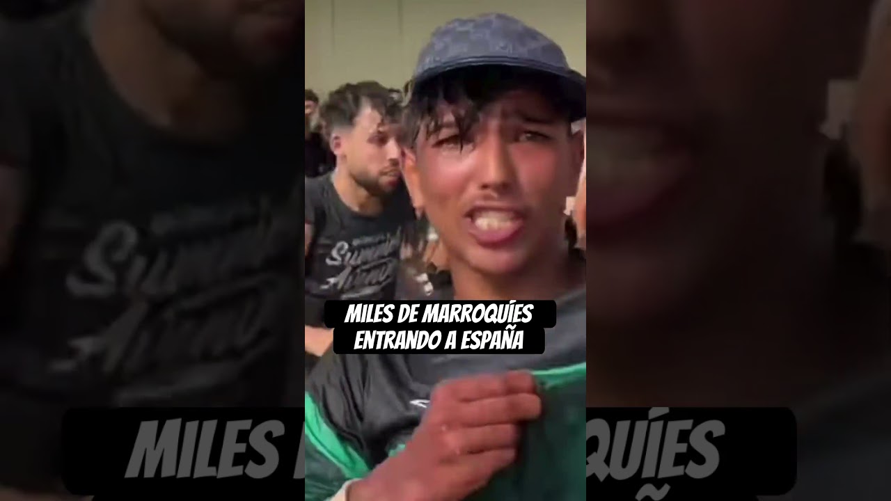 las preocupantes imágenes de cientos de marroquíes entrando en Ceuta #españa #marruecos #mundo