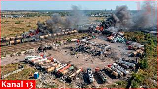 Operation Hell-2:  Ukrainian Azov fighters destroyed dozens of Russian fuel tanks in the Donetsk