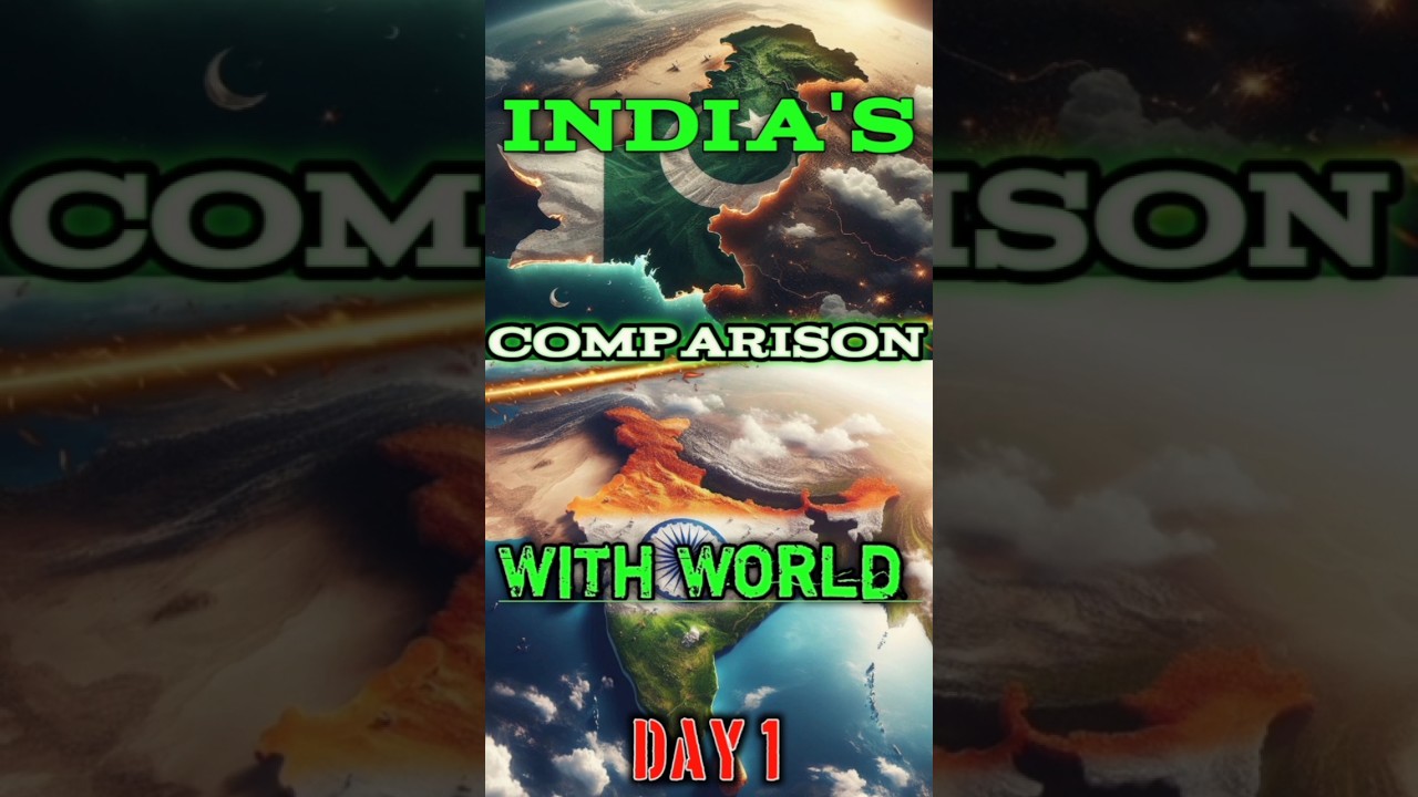 India vs pakistan | India Comparison with World | Day 1 | #shorts #youtubeshort #upsc