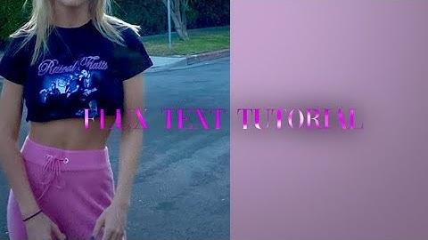 flux text tutorial on video star & overlay! | chmbiess