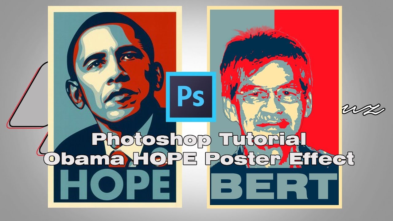 Obama Hope Poster Effect Photoshop Tutorial In Tagalog Youtube