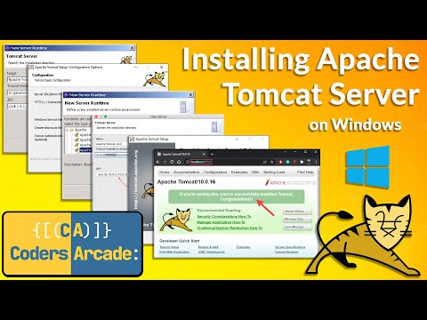 Apache Tomcat  Installation - Tomcat 10 Server on Windows 10/11 ( Coders Arcade )