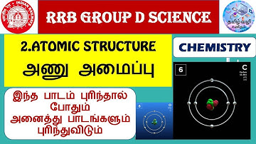 ATOMIC STRUCTURE (அணு அமைப்பு)|RRB GROUP D|NTPC|SSC|SCIENCE IN TAMIL