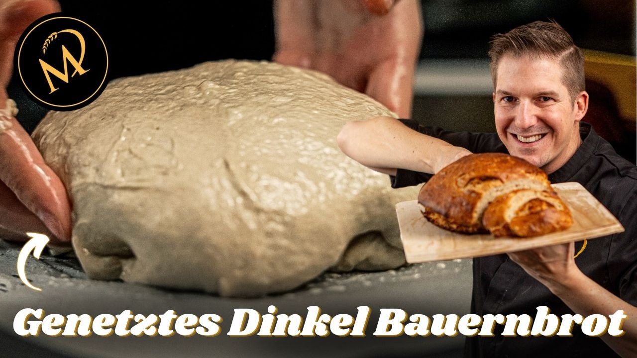 Genetztes Dinkel Bauernbrot – Ausgehobenes Landbrot mit Dinkelmehl