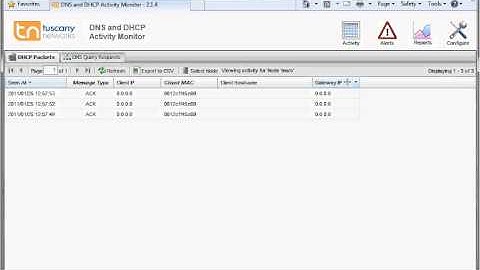 DNS & DHCP Activity Monitor - DDAM - Viewing DHCP Activity Logs