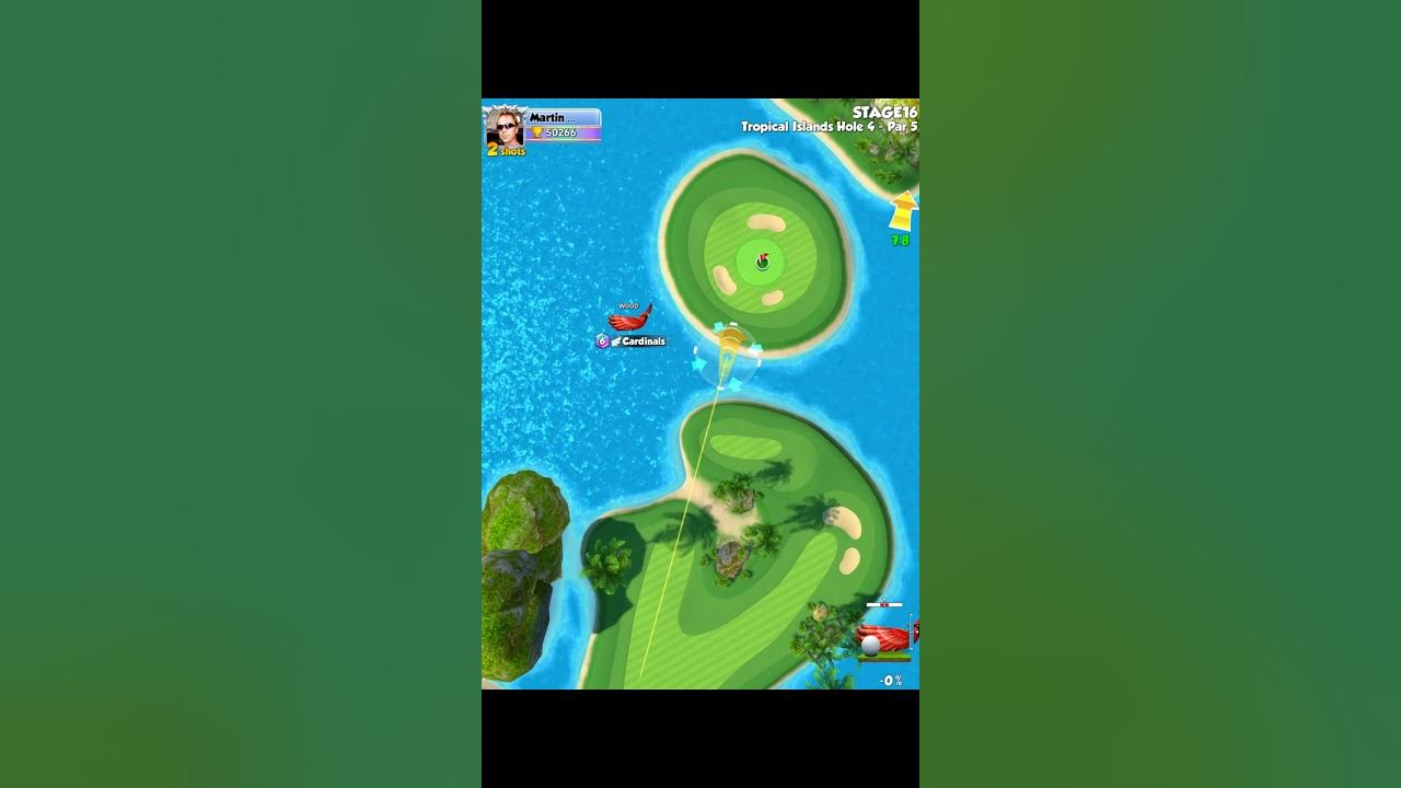 Golf Rival stage 16 Tropical Islands hole 4 par 5 albatross BW7 C6