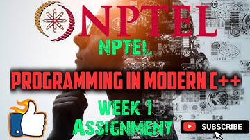 programming in Modern C++ || WEEK-1 Quiz assignment Answers 1 2024 || NPTEL