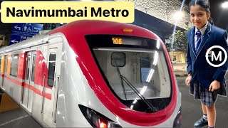 अनाया आता शाळेत #navimumbai #metro ने जाणार । Navi Mumbai Metro । Marathi Vlog