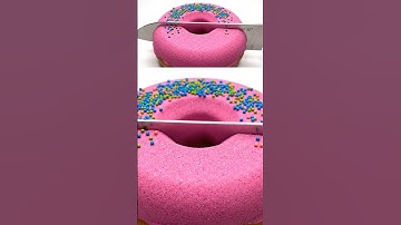 Most Satisfying Kinetic Sand Donut Slice #kineticsand #satisfying #sandcutting #donut