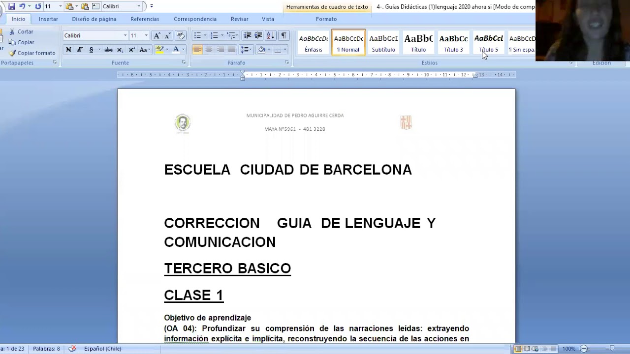 3 básico. Explicación guía lenguaje y comunicación. Clase: 1 - YouTube