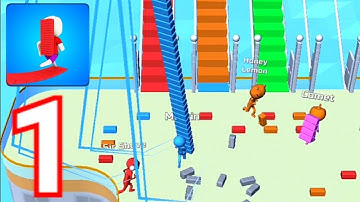 bridge race gameplay all levels android.ios