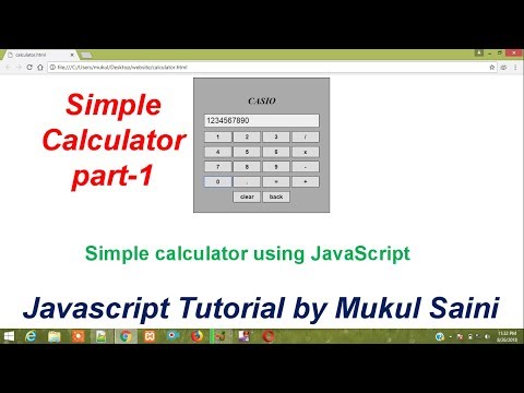 Simple Calculator using Javascript part-1 | Design the calculator