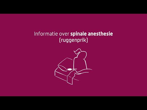 Spinale anesthesie (ruggenprik) St. Antonius Ziekenhuis