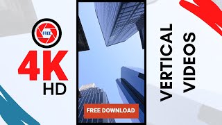 Low angle view of city buildings | Cityscape Footage|FREE non-copyright vertical videos for creators