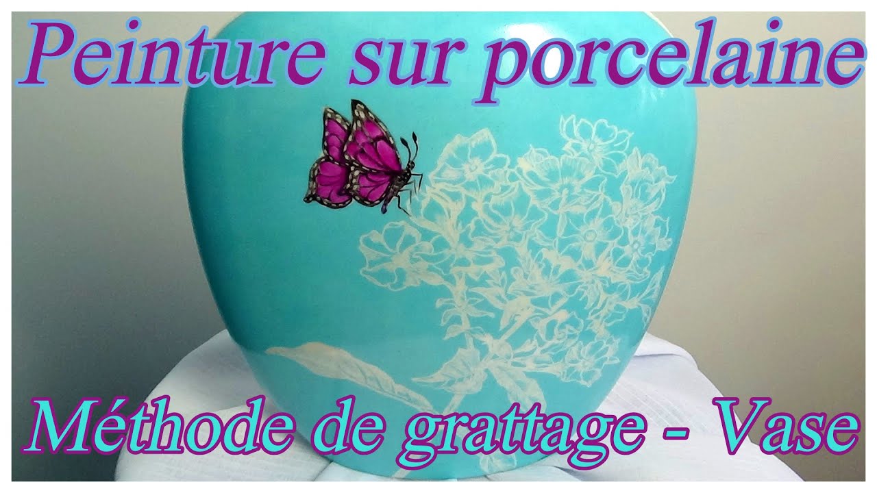 Peinture sur porcelaine Méthode de grattage Vase YouTube — free download