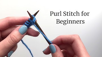 Purl Stitch for Beginners | Lucinda Makes