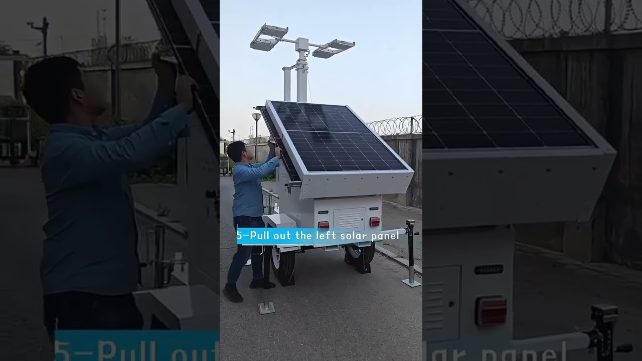 Trailer Mobile Solar Generator Lighting Tower