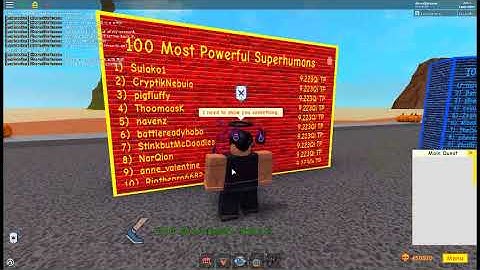 I got on the leaderboards! (Roblox Super Power Training Simulator)