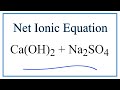 Net Ionic Equations and Spectator Ions