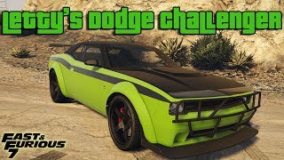 GTA 5  How To Make Letty's Dodge Challenger (Furious 7)