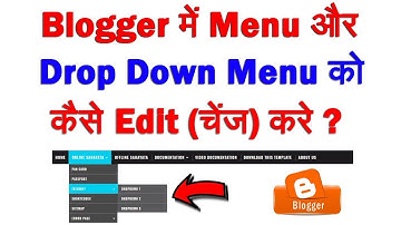 How To Edit Menu And Drop Down Menu In Blogger | Step By Step Full Process In Hindi