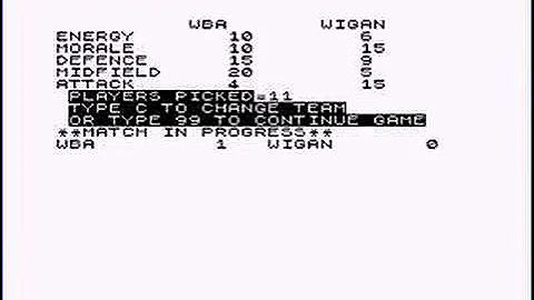 Football Manager ZX81