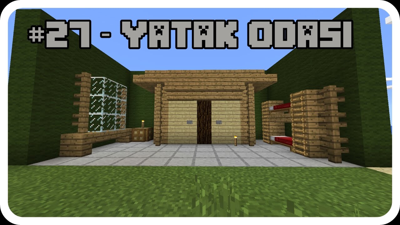 Minecraft PE 27 Yatak Odası Nasıl Yapılır? YouTube