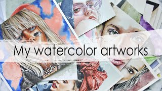 MY WATERCOLOR WORKS[Мои акварельные работы] from old to new)