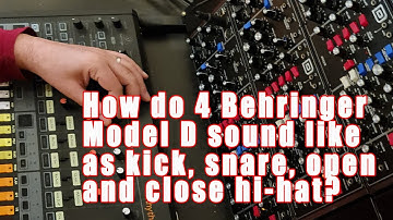 How do 4 Behringer Model D sound like as kick, snare, open and close hihat?