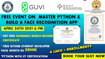 Guinness World Record Free Certificate | Python Free Course | AI for India 1.0 GUVI | AICTE