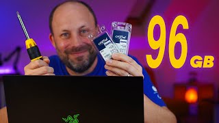 96GB in your Laptop!  Crucial 5600MHz DDR5 96 GB RAM Kit Review. Featuring Razer Blade 16