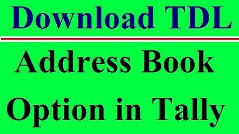 Secret Feature of Tally ERP 9 || Address Book Option in Tally || Download .tdl File
