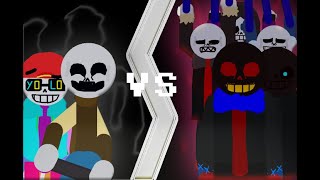 ink sans VS error sans (full phase) Resimi