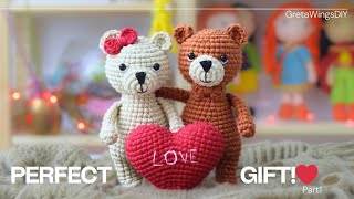 How to crochet a CUTE little bear | EASY Amigurumi Tutorial | Valentine's Day Special @gretawingsdiy