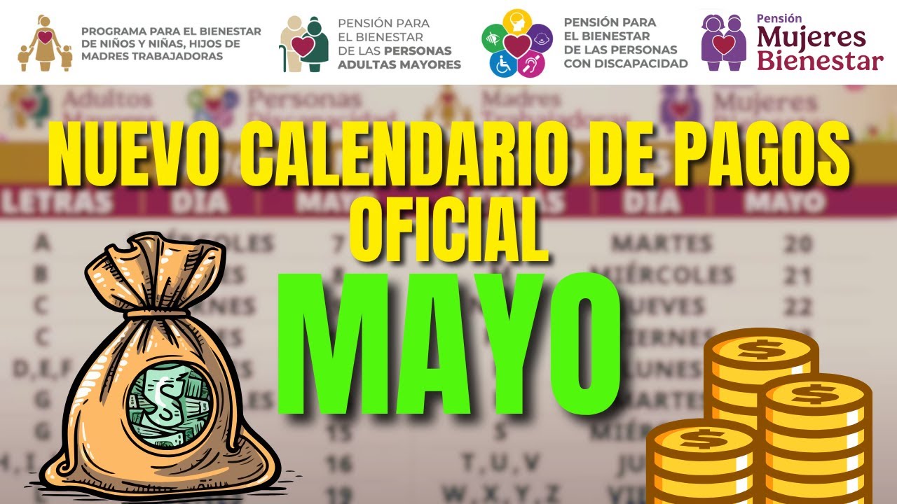 Calendario OFICIAL de pagos Pensión BIENESTAR mayo-junio 2025 - YouTube