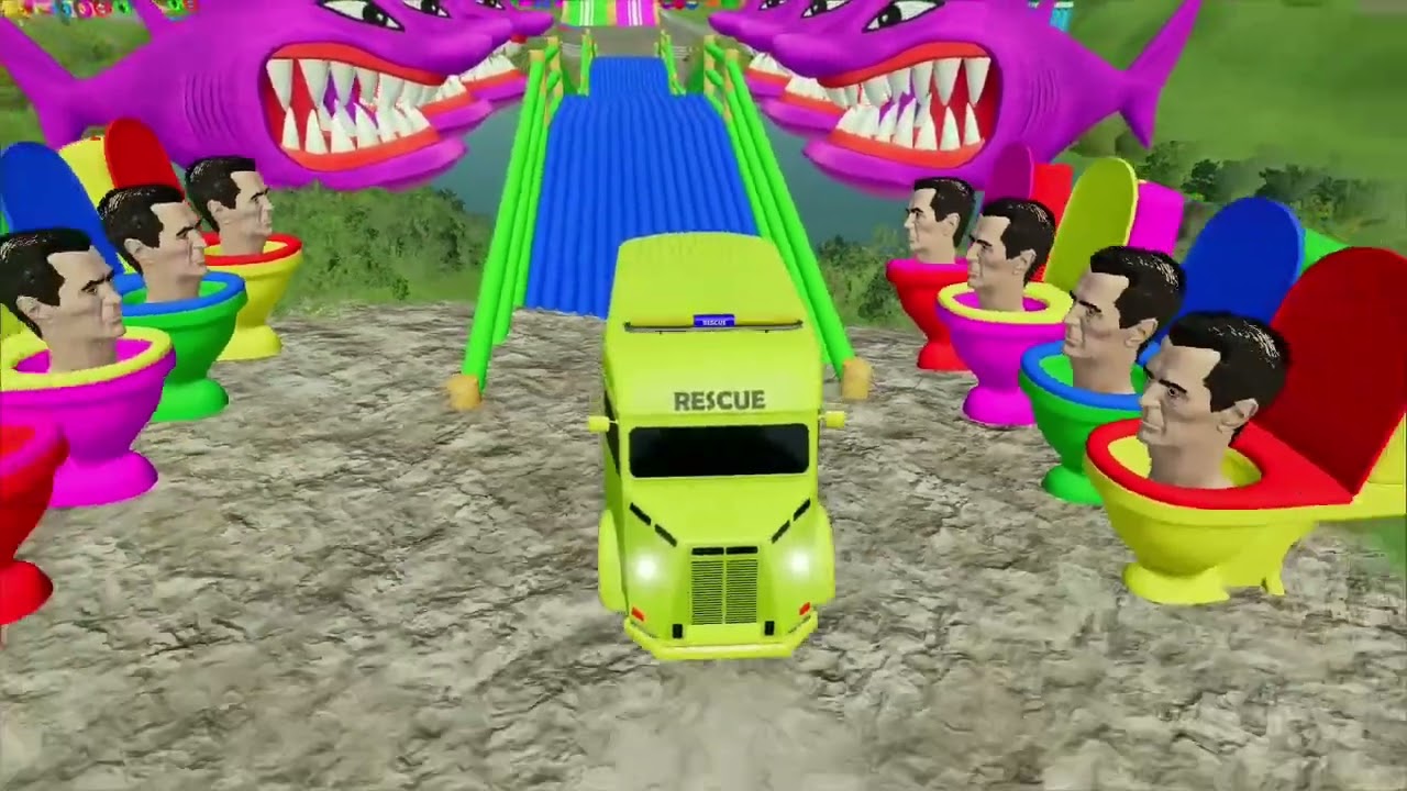 TRANSPORT BMW SCHOOL BUS & MINI HONDA TRACTOR w/ FLATBED TRAILER TO GARAGE! 