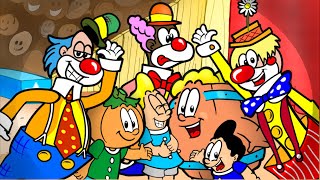 Os Palhaços Do Circo - Barril, Rafa E Cabeção -Desenho Com Gatos, Palhaços, Mágico E Circo