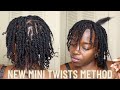 New Mini Twists Method for juicy stretched twists | Natural Hair