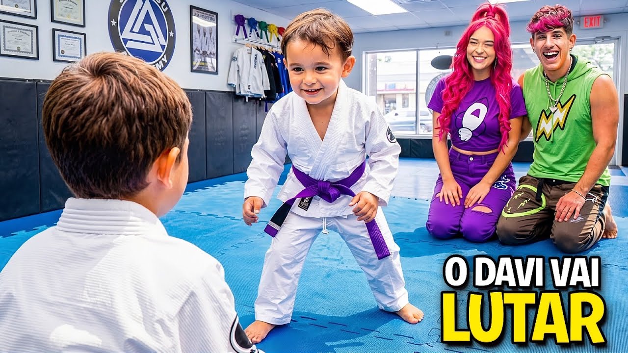 O DAVI APRENDEU A LUTAR *ele faz Jiu-Jitsu