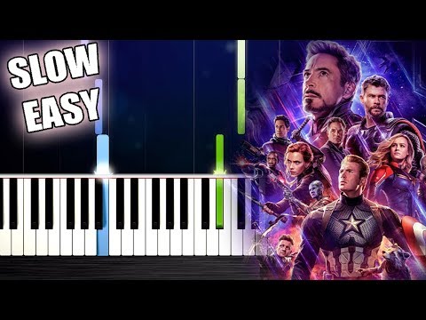 Avengers: Endgame- Portals - SLOW EASY Piano Tutorial by PlutaX