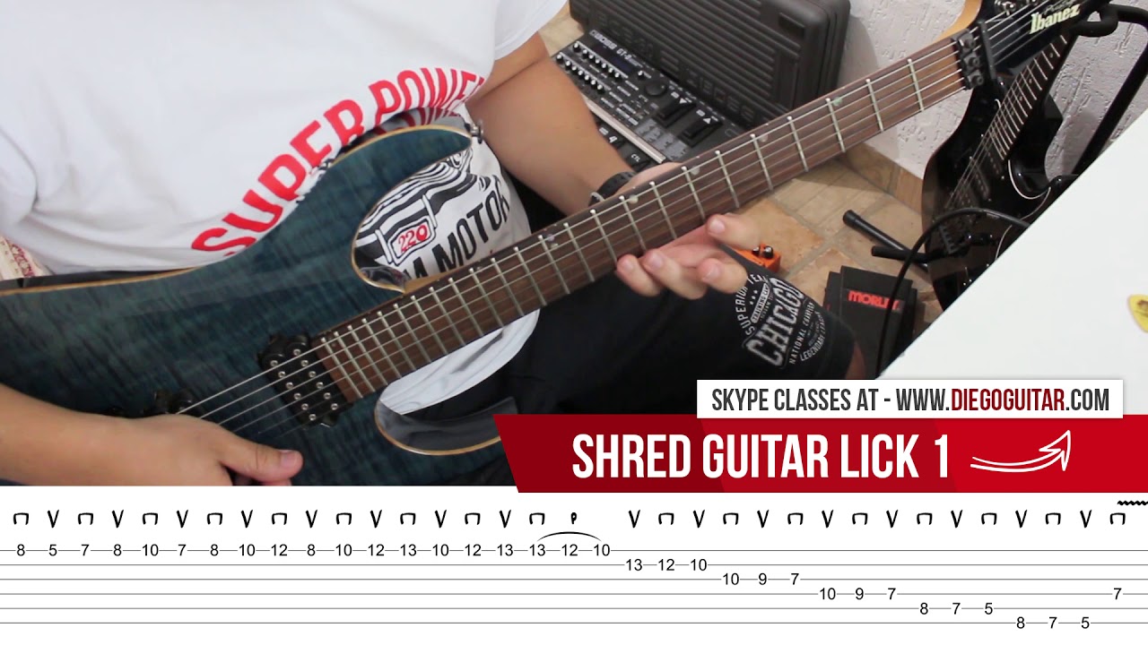 Alternate Picking - Shred Guitar Lick - with TAB